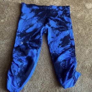 Lulu Lemon Blue Tie Dye Leggings